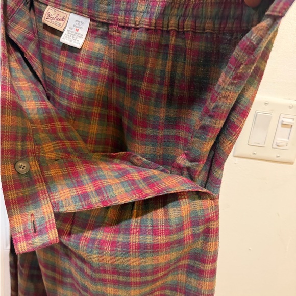 Woolrich Plaid Maxi Skirt in Olive Green & Burgundy - Picture 5 of 6